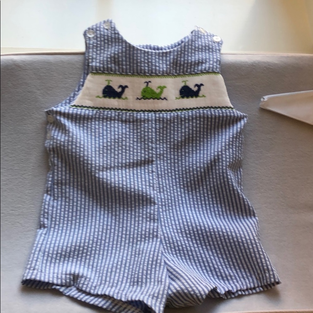 Seersucker boys romper, 24 months